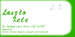 laszlo kele business card